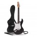 LA Left Handed Electric Guitar by Gear4music, Black