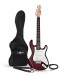 3/4 LA Electric Guitar by Gear4music, Wine Red