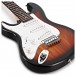 3/4 LA Left Handed Electric Guitar by Gear4music, Sunburst