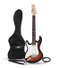 3/4 LA Left Handed Electric Guitar by Gear4music, Sunburst