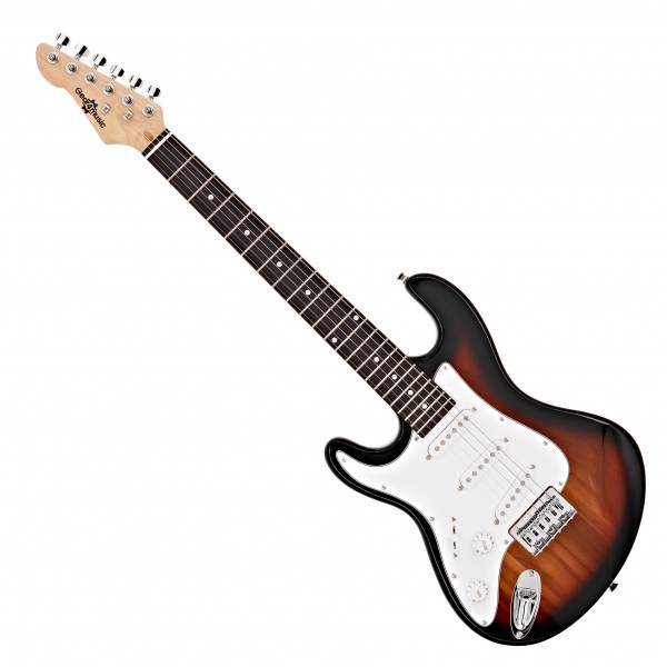 3/4 LA Left Handed Electric Guitar by Gear4music, Sunburst