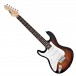 3/4 LA Left Handed Electric Guitar by Gear4music, Sunburst