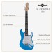 3/4 LA Electric Guitar by Gear4music, Blue