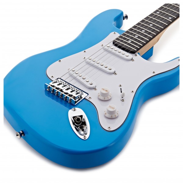3/4 LA Electric Guitar Blue, Mini Guitar Amp Pack
