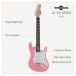 3/4 LA Electric Guitar by Gear4music, Pink