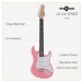 3/4 LA Electric Guitar Pink, 10W Guitar Amp & Accessory Pack