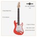 3/4 LA Electric Guitar by Gear4music, Red