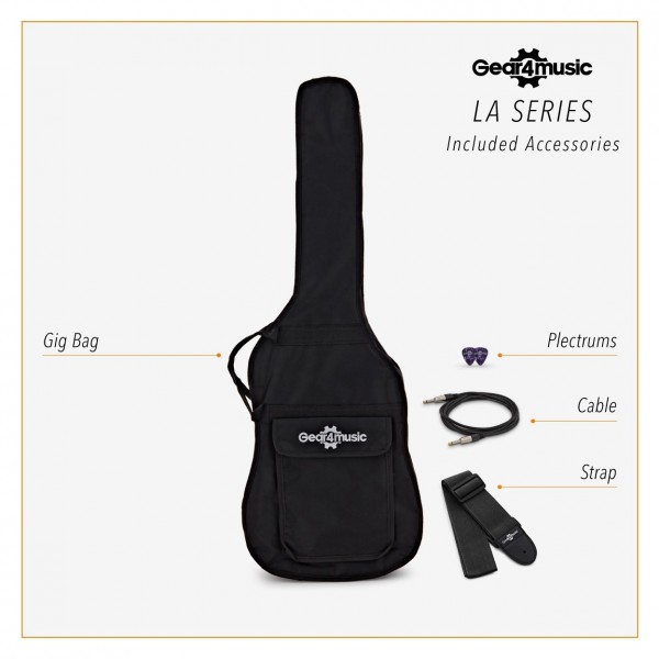 3/4 LA Left Handed Electric Guitar by Gear4music, Sunburst
