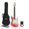3/4 LA Elektrisk Guitar med Mini-forstærker, Wine Red