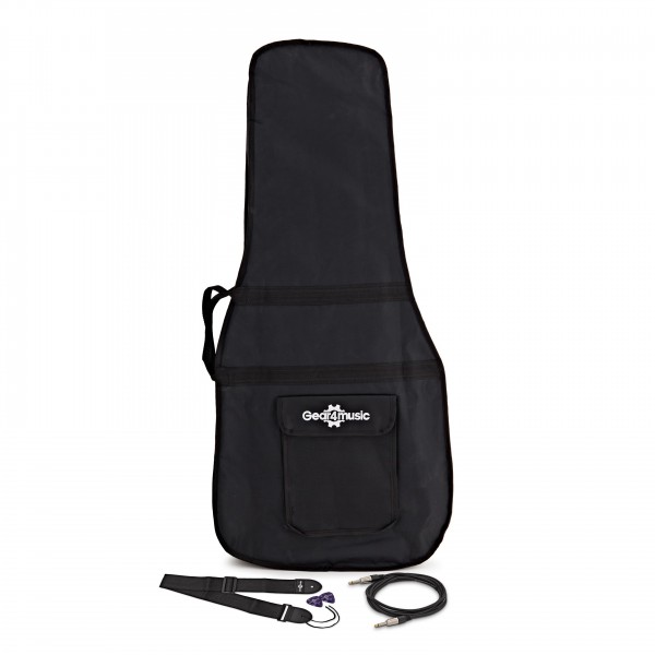 LA Double Neck Bass and Electric Guitar by Gear4music, Sunburst