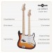 LA Double Neck Bass + Guitar by Gear4music, Sunburst