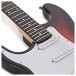 LA Left Handed Electric Guitar Sunburst, 15W Guitar Amp & Ultimate Accessory Pack