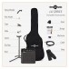 LA Left Handed Electric Guitar Black, 15W Guitar Amp & Ultimate Accessory Pack