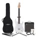 Guitare Électrique LA, Blanc, Ampli de Guitare 15 W & Pack Complet d'Accessoires