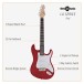 LA Electric Guitar Red, 15W Guitar Amp & Ultimate Accessory Pack