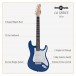 LA Electric Guitar by Gear4music, Blue