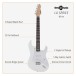 LA Electric Guitar by Gear4music, White