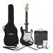 LA Elektrisk Guitar + 15 W Komplet Pakke, Black