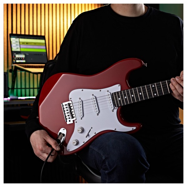 LA Electric Guitar + Amp Pack, Red