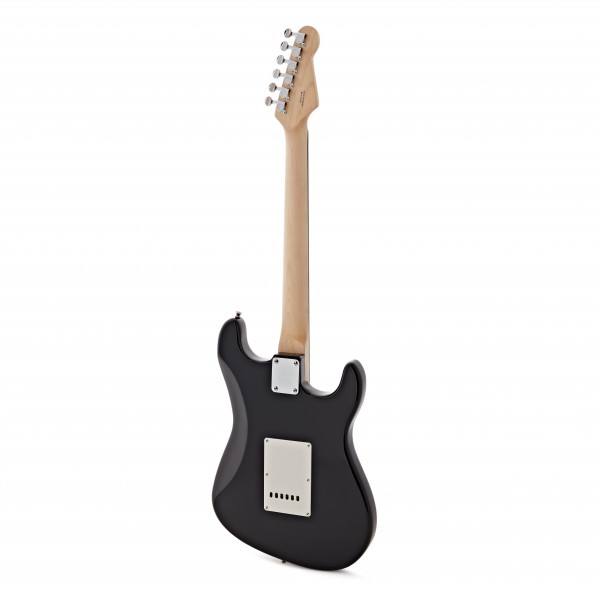 LA Left Handed Electric Guitar Black, 10W Guitar Amp & Accessory Pack