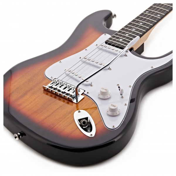 LA Electric Guitar Sunburst, 10W Guitar Amp & Accessory Pack