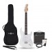 LA Guitarra Eléctrica Blanca, Set con Accesorios y Amplificador de 10 W