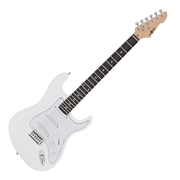 LA Electric Guitar White, 10W Guitar Amp & Accessory Pack