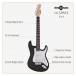 LA Electric Guitar by Gear4music, Black