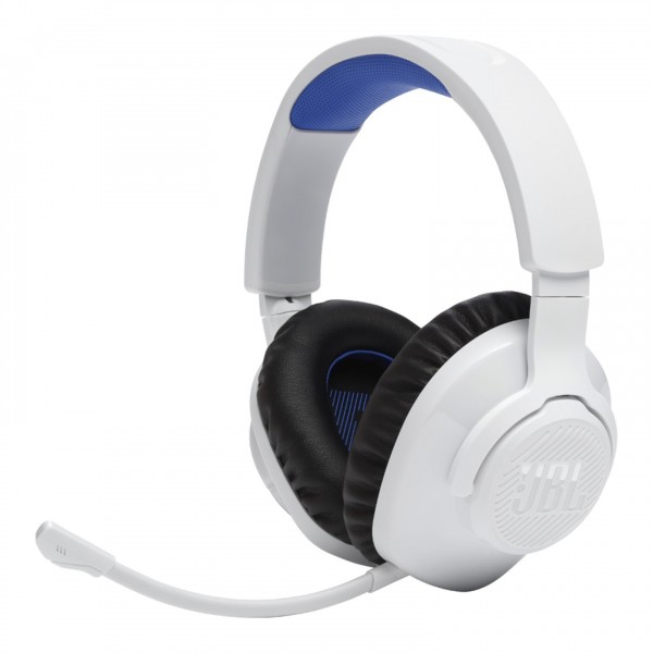 JBL Quantum 360P Wireless Gaming Headset for Playstation, White Front View