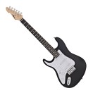 LA Left Handed Electric Guitar by Gear4music, Black - Nearly New