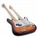 LA Double Neck Bass + Guitar by Gear4music, Sunburst