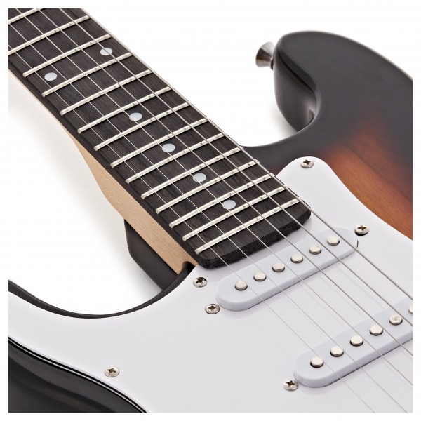 3/4 LA Left Handed Electric Guitar by Gear4music, Sunburst