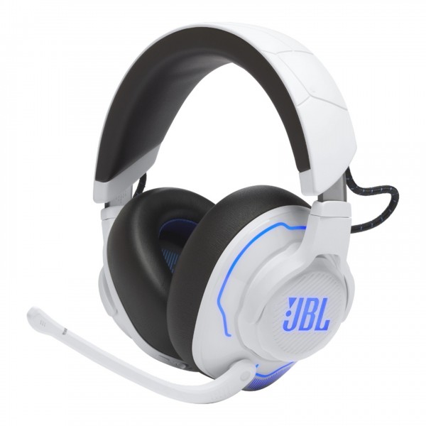 JBL Quantum 910P Wireless Gaming Headset for Playstation, White Front View