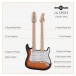 LA Double Neck Guitar by Gear4music, Sunburst Infographic