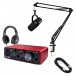 Shure MV7X XLR Podcast Microphone with Focusrite Scarlett Solo (3rd Gen) - Bundle