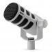 Podmic Dynamic Podcast Microphone, White - Angled