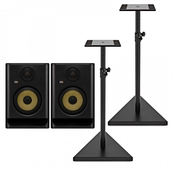 KRK ROKIT RP5 G5 Studio Monitors with Stands - Bundle