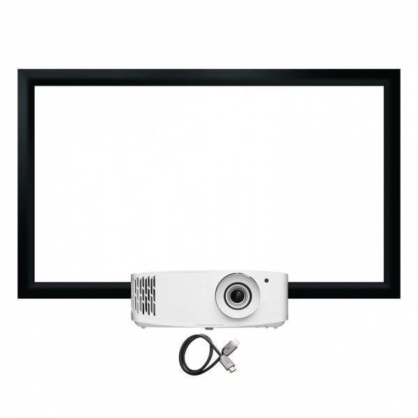 Optoma UHD55 Projector, HDMI Cable & Spitfire 120" Screen Package