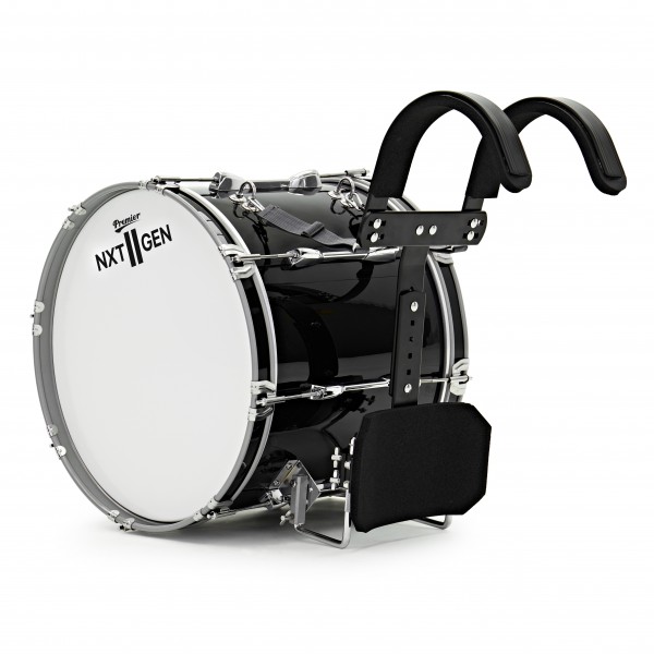 Premier NXT GEN Marching 18" x 14" Drum Corps Bass Drum, Black