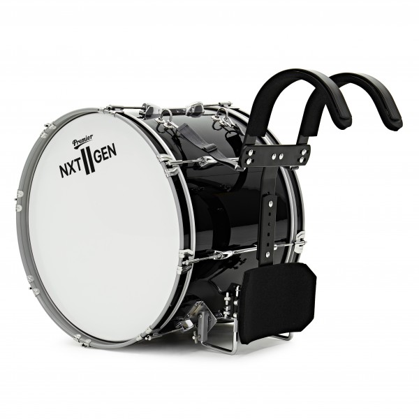 Premier NXT GEN Marching 20" x 14" Drum Corps Bass Drum, Black