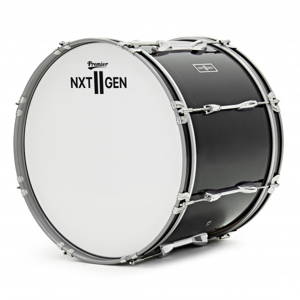Premier NXT GEN Marching 20" x 14" Drum Corps Bass Drum, Black