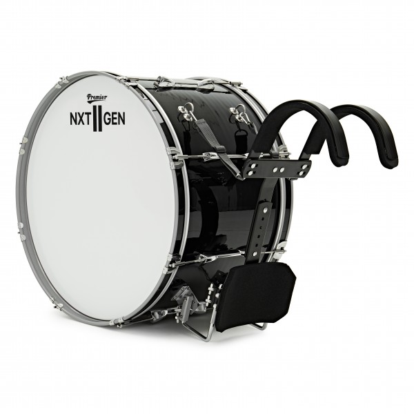 Premier NXT GEN Marching 24" x 14" Drum Corps Bass Drum, Black