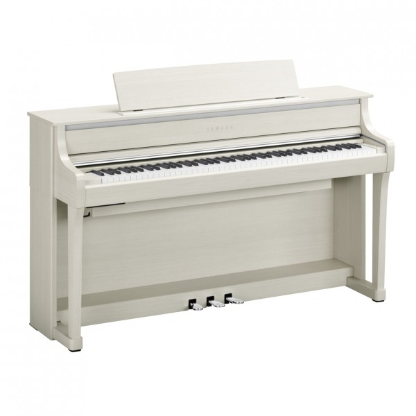 Yamaha CLP 875 Digital Piano, White Birch - side