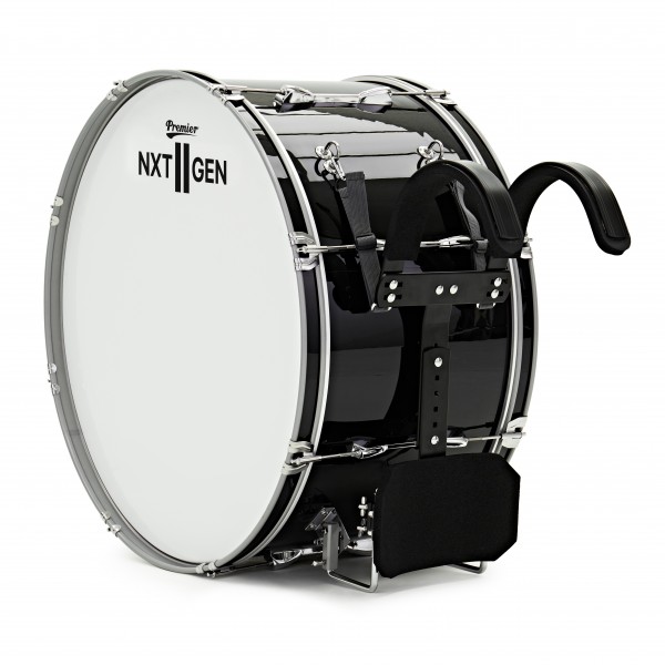 Premier NXT GEN Marching 28" x 14" Drum Corps Bass Drum, Black