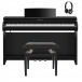 Yamaha CLP 825 Digital Piano Package, Polished Ebony