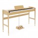 Keynote Contemporary Piano by Gear4music, Light Oak