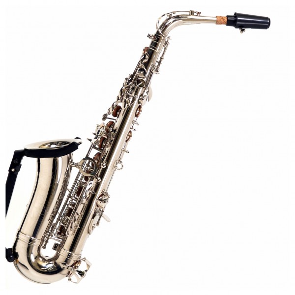 Alto Saxophone by Gear4music, Nickel - Secondhand