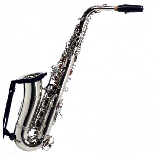Alto Saxophone by Gear4music, Nickel - Secondhand