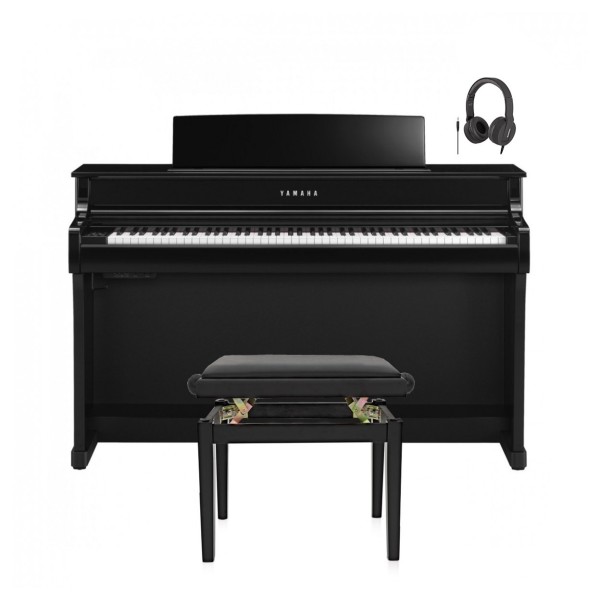 Yamaha CLP 845 Digital Piano Package, Polished Ebony