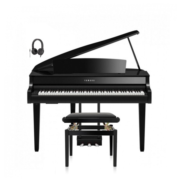 Yamaha CLP 865 Digital Grand Piano Package, Polished Ebony